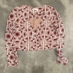 Stone Cold Fox Ono Printed Blouse with neck detail